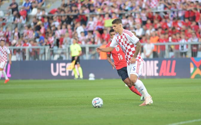 UEFA Nations League League A, Group C, Round 3, 2026–27, soccer match between Croatia and England, Dean Sculac Rujevica Stadium, Rijeka, Croatia, October 3, 2026: Luka Vuskovic of Croatia was seen in action during the UEFA Nations League League A, Group C, Round 3, 2026–27, soccer match between Croatia and England at Dean Sculac Rujevica Stadium in Rijeka, Croatia, October 3, 2026 Copyright: xBEAUTIFULxSPORTS Stanusicx