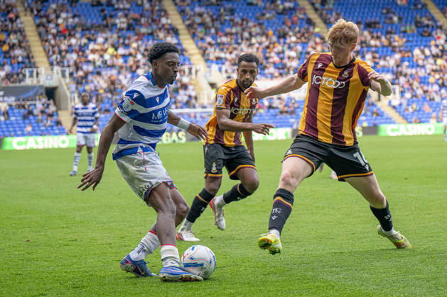 Reading v Bradford City, EFL Sky Bet League 1 Kyreece Lisbie of Reading FC during the EFL Sky Bet League 1 match between Reading and Bradford City at the Select Car Leasing Stadium, Reading, UK on 3 October 2026. Reading Select Car Leasing Stadium Berkshire UK Editorial use only DataCo restrictions apply See www.football-dataco.com , Copyright: xStevexBaileyx PSI-24965-0086