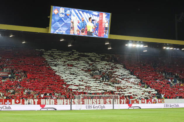 Fans Switzerland, Switzerland, UEFA, Nations League, Matchday 3, Switzerland vs. Slovenia, October 3, 2026, Lucerne Swissporarena, Switzerland Copyright: xGrantxHubbsx