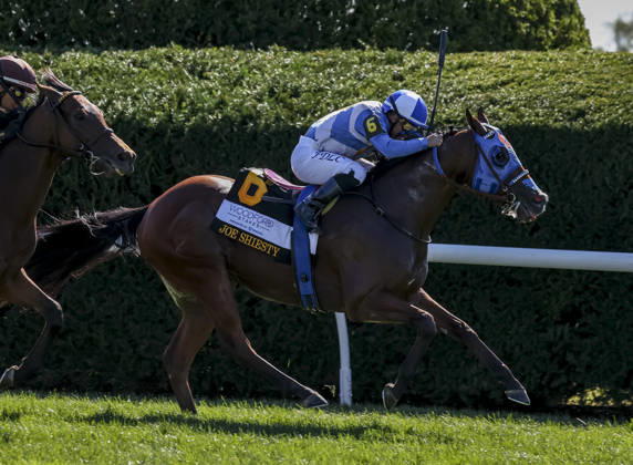 October 3, 2026, Lexington, Ky, USA: Joe Shiesty (6) ridden by Fernando De La Cruz wins the Woodford Stakes presented by Fanduel (Grade 2) on Coolmore Turf Mile Day at Keeneland in Lexington, Kentucky on October 3, 2026. Eclipse Sportswire CSM HORSE RACING 2026: Coolmore Turf Mile Day Keeneland OCT 03 - ZUMAcs17 20261003_faf_cs17_010 Copyright: xCaseyxLaughterx
