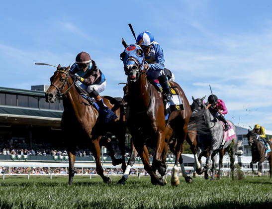 October 3, 2026, Lexington, Ky, USA: Joe Shiesty (6) ridden by Fernando De La Cruz wins the Woodford Stakes presented by Fanduel (Grade 2) on Coolmore Turf Mile Day at Keeneland in Lexington, Kentucky on October 3, 2026. Eclipse Sportswire CSM HORSE RACING 2026: Coolmore Turf Mile Day Keeneland OCT 03 - ZUMAcs17 20261003_faf_cs17_017 Copyright: xCaseyxLaughterx