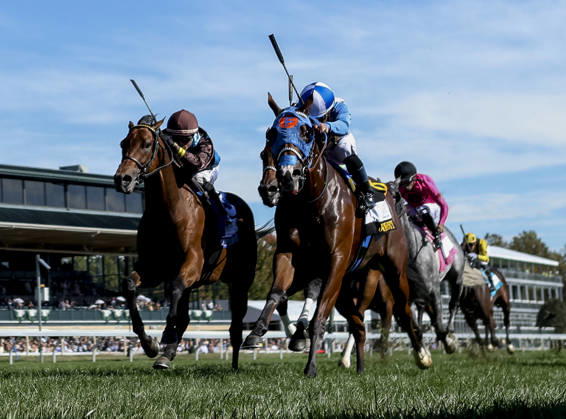 October 3, 2026, Lexington, Ky, USA: Joe Shiesty (6) ridden by Fernando De La Cruz wins the Woodford Stakes presented by Fanduel (Grade 2) on Coolmore Turf Mile Day at Keeneland in Lexington, Kentucky on October 3, 2026. Eclipse Sportswire CSM HORSE RACING 2026: Coolmore Turf Mile Day Keeneland OCT 03 - ZUMAcs17 20261003_faf_cs17_019 Copyright: xCaseyxLaughterx