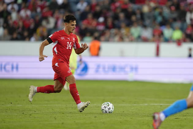 Luzern, Switzerland - October 03: Ardon Jashari (14 SUI) during the UEFA Nations League match between Switzerland and Slovenia at thermoplan arena on October 03, 2026 in Luzern, Switzerland. Copyright: xKjetilxWaberx xSPPx Sportspressphoto_SPR244823