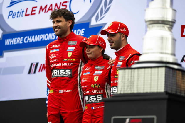 AUTO - IMSA - PETIT LE MANS 2026 21 FUOCO Antonio (ita), MANN Simon (gbr), WADOUX Lilou (fra), AF Corse, Ferrari 296 GT3 Evo, portrait during the 2026 Motul Petit Le Mans, 11th round of the 2026 IMSA WeatherTech SportsCar Championship, from October 1 to 3, 2026 on the Michelin Raceway Road Atlanta in Braselton, Georgia, United States of America - BraseltonUnited States  Copyright: xFabrizioxBoldonix