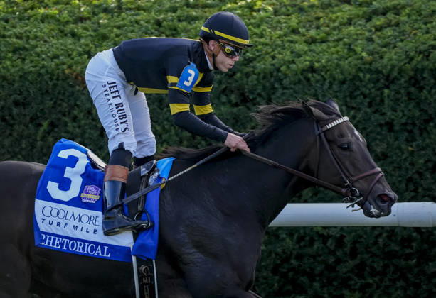 HORSE RACING 2026: Coolmore Turf Mile WAYI Keeneland OCT 03 October 3, 2026, Lexington, Ky, USA: Rhetorical (3) ridden by Irad Ortiz, Jr. wins the Coolmore Turf Mile Stakes (Grade 1) at Keeneland in Lexington, Kentucky on October 3, 2026. Jessica Morgan Eclipse Sportswire CSM(Credit Image: Â Jessica Morgan Cal Media) Lexington Ky USA EDITORIAL USE ONLY Copyright: xx ZUMA-20261003_faf_cs17_138.jpg JessicaxMorganx csmphotothree529195