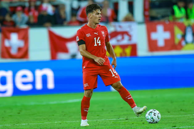 LUCERNE, SWITZERLAND - OCTOBER 03: Ardon Jashari (14 Switzerland) during the UEFA Nations League match between Switzerland and Slovenia at thermoplan arena on October 3, 2026 in Lucerne, Switzerland. Copyright: xUrsxOttigerx xSPPx Sportspressphoto_SPR245269
