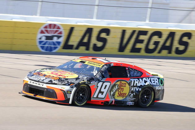 LAS VEGAS, CA - OCTOBER 03: Chase Briscoe ( 19 Joe Gibbs Racing Bass Pro Shops Toyota) during qualifying for the South Point 400 NASCAR, Motorsport, USA Cup Series Playoffs race on October 3, 2026, at Las Vegas Motor Speedway in Las Vegas, NV. (Photo by Matthew Bolt LVMS Icon Sportswire) AUTO: OCT 03 NASCAR Cup Series Playoffs South Point 400 EDITORIAL USE ONLY Icon26100304739