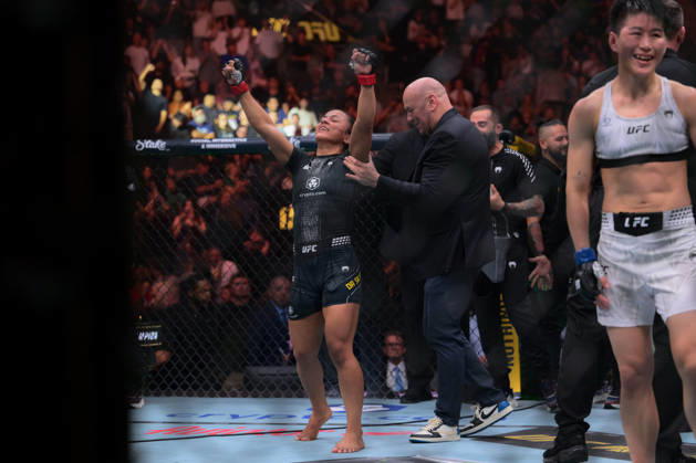 October 3, 2026, Salt Lake City, Utah, USA: NATALIA SILVA defeated WANG CONG by unanimous decision (48-47, 48-47, 49-46) during UFC 332 at the Delta Arena in Salt Lake City. Salt Lake City USA - ZUMAo117 20261003_zsp_o117_201 Copyright: xMikaelxOnax