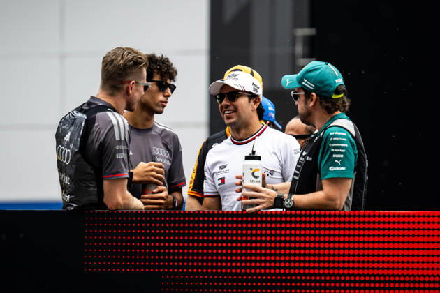 F1 - BAHRAIN GRAND PRIX IN MALAYSIA 2026 HULKENBERG Nico (ger), Audi F1 Team R26, portrait BORTOLETO Gabriel (bra), Audi F1 Team R26, portrait PEREZ Sergio (mex), Cadillac F1 Team MAC-26, portrait ALONSO Fernando (spa), Aston Martin F1 Team Honda AMR26, portrait during the 2026 Formula 1 Bahrain Grand Prix in Malaysia, 16th round of the 2026 Formula One World Championship, WM, Weltmeisterschaft from October 2 to 4, 2026 on the Sepang International Circuit, in Sepang, Malaysia - SepangMalaysia Copyright: xALBERTOxVIMERCATIx
