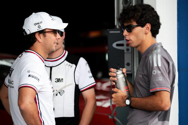 F1 - BAHRAIN GRAND PRIX IN MALAYSIA 2026 BORTOLETO Gabriel (bra), Audi F1 Team R26, portrait PEREZ Sergio (mex), Cadillac F1 Team MAC-26, portrait during the 2026 Formula 1 Bahrain Grand Prix in Malaysia, 16th round of the 2026 Formula One World Championship, WM, Weltmeisterschaft from October 2 to 4, 2026 on the Sepang International Circuit, in Sepang, Malaysia - SepangMalaysia Copyright: xEricxAlonsox