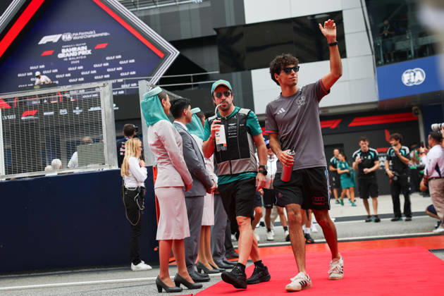 F1 - BAHRAIN GRAND PRIX IN MALAYSIA 2026 ALONSO Fernando (spa), Aston Martin F1 Team Honda AMR26, BORTOLETO Gabriel (bra), Audi F1 Team R26, portrait during the 2026 Formula 1 Bahrain Grand Prix in Malaysia, 16th round of the 2026 Formula One World Championship, WM, Weltmeisterschaft from October 2 to 4, 2026 on the Sepang International Circuit, in Sepang, Malaysia - SepangMalaysia Copyright: xANTONINxVINCENTx