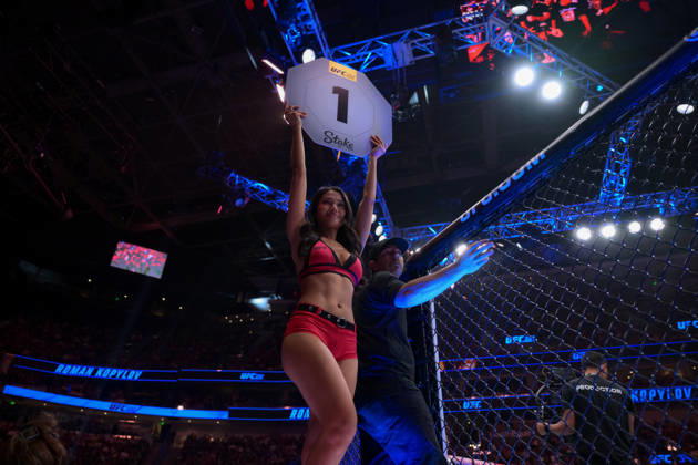 October 3, 2026, Salt Lake City, Utah, USA: ROMAN KOPYLOV defeated ATEBA GAUTIER by TKO (strikes) at 3:12 of Round 1 during UFC 332 at the Delta Arena in Utah. Salt Lake City USA - ZUMAo117 20261003_zsp_o117_116 Copyright: xMikaelxOnax