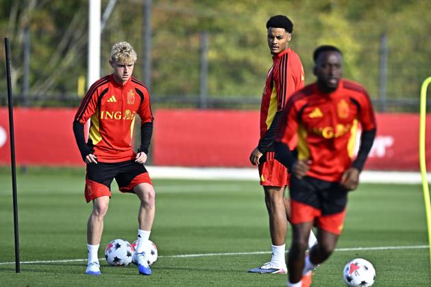 France v Belgium - UEFA Nations League 2026 Media Activities 04 10 2026 TUBIZE, BELGIUM - OCTOBER 04 : De Winter Koni defender of Belgium and Seys Joaquin defender of Belgium pictured during a training session ahead of the UEFA Nations League tournament league phase matchday 4 group A1 match between France and Belgium on October 4, 2026 in Tubize, Belgium, 04 10 2026 Tubize Belgium Copyright: xTomasxSiskx