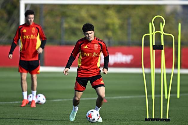 France v Belgium - UEFA Nations League 2026 Media Activities 04 10 2026 TUBIZE, BELGIUM - OCTOBER 04 : Sabbe Kyriani defender of Belgium pictured during a training session ahead of the UEFA Nations League tournament league phase matchday 4 group A1 match between France and Belgium on October 4, 2026 in Tubize, Belgium, 04 10 2026 Tubize Belgium Copyright: xTomasxSiskx