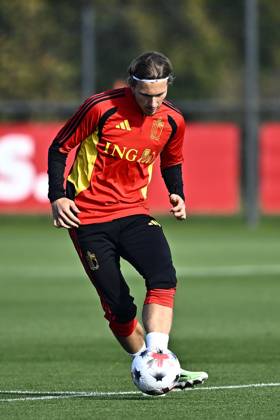 France v Belgium - UEFA Nations League 2026 Media Activities 04 10 2026 TUBIZE, BELGIUM - OCTOBER 04 : Godts Mika forward of Belgium pictured during a training session ahead of the UEFA Nations League tournament league phase matchday 4 group A1 match between France and Belgium on October 4, 2026 in Tubize, Belgium, 04 10 2026 Tubize Belgium Copyright: xTomasxSiskx