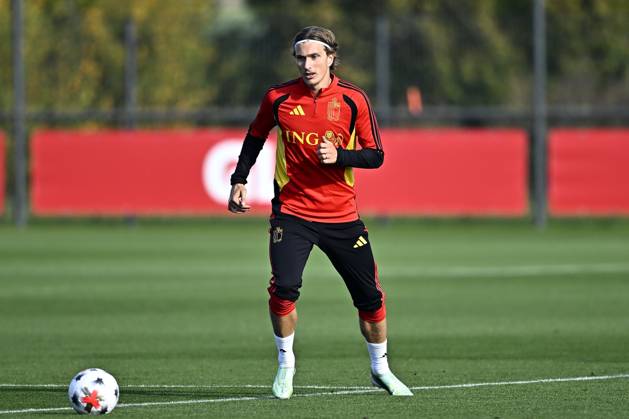 France v Belgium - UEFA Nations League 2026 Media Activities 04 10 2026 TUBIZE, BELGIUM - OCTOBER 04 : Godts Mika forward of Belgium pictured during a training session ahead of the UEFA Nations League tournament league phase matchday 4 group A1 match between France and Belgium on October 4, 2026 in Tubize, Belgium, 04 10 2026 Tubize Belgium Copyright: xTomasxSiskx