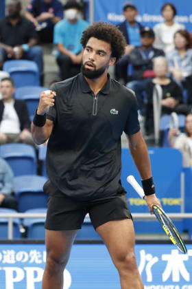 October 4, 2026, Tokyo, Japan: Arthur Fils (France) reacts against Valentin Vacherot (Monaco) during their quarterfinal match at the Kinoshita Group Japan Open Tennis Championships at Ariake Colosseum in Tokyo. The tournament runs from September 29 to October 6. Vacherot won 7-5, 4-6, 6-4. Tennis 2026: Valentin Vacherot Battles Arthur Fils In Japan Open - ZUMAm191 20261004_aap_m191_116 Copyright: xRodrigoxReyesxMarinx