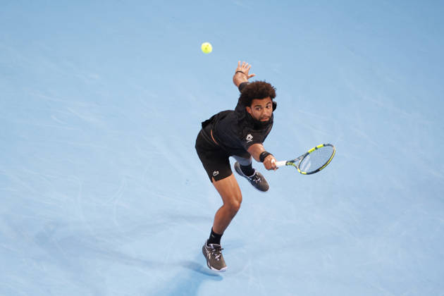 October 4, 2026, Tokyo, Japan: Arthur Fils (France) returns a shot against Valentin Vacherot (Monaco) during their quarterfinal match at the Kinoshita Group Japan Open Tennis Championships at Ariake Colosseum in Tokyo. The tournament runs from September 29 to October 6. Vacherot won 7-5, 4-6, 6-4. Tokyo Japan - ZUMAm191 20261004_aap_m191_138 Copyright: xRodrigoxReyesxMarinx