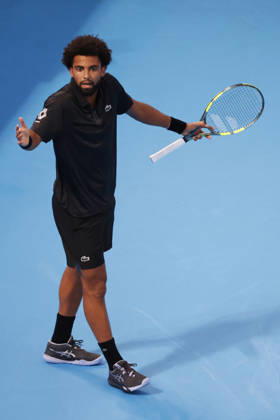 October 4, 2026, Tokyo, Japan: Arthur Fils (France) reacts against Valentin Vacherot (Monaco) during their quarterfinal match at the Kinoshita Group Japan Open Tennis Championships at Ariake Colosseum in Tokyo. The tournament runs from September 29 to October 6. Vacherot won 7-5, 4-6, 6-4. Tokyo Japan - ZUMAm191 20261004_aap_m191_142 Copyright: xRodrigoxReyesxMarinx