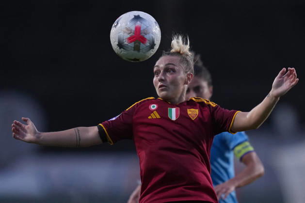 Roma™s Giada Greggi during the Serie A Women soccer match between Roma and Lazio at the Rome s Tre Fontane stadium, Italy - Saturday October 3, 2026 - Soccer ( Photo by Alfredo Falcone LaPresse ) Copyright: xAlfredoxFalcone LaPressex
