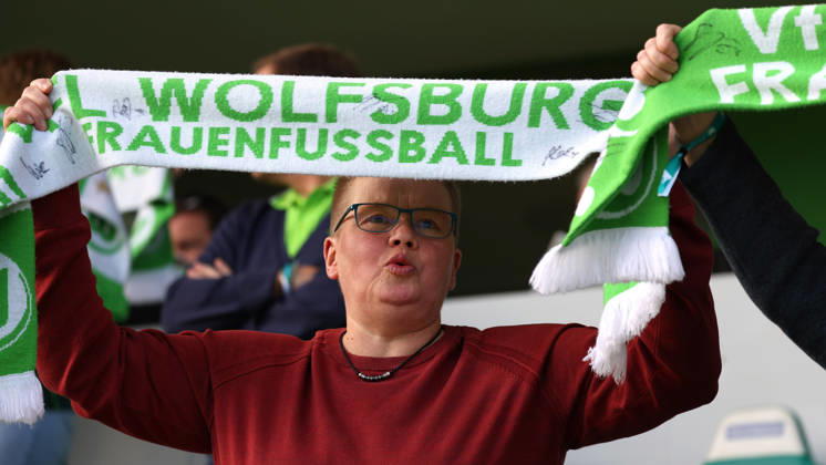 VfL vs. HSV, Women s Bundesliga, Wolfsburg, October 4, 2026, Soccer, Women, Google Pixel Bundesliga, 2026–2027 Season, VfL Wolfsburg vs. Hamburger SV, VfL Fans, AOK Stadium, Lower Saxony, Germany