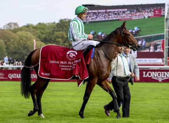 HORSE RACING 2026: Qatar Prix De Lâ€⠢Arc De Triomphe Day Longchamp OCT 04 October 4, 2026, Paris, USA: Green Empress (8) ridden by Christophe Soumillon wins the Qatar Prix Marcel Boussac (Group 1) during Qatar Prix de lâ€⠢arc de Triomphe day at Longchamp Racecourse in Paris, France on October 4, 2026. Sandra Scherning Eclipse Sportswire CSM(Credit Image:  Sandra Scherning Cal Media) Paris USA EDITORIAL USE ONLY Copyright: xx ZUMA-20261004_faf_cs17_038.jpg SandraxScherningx csmphotothree530666