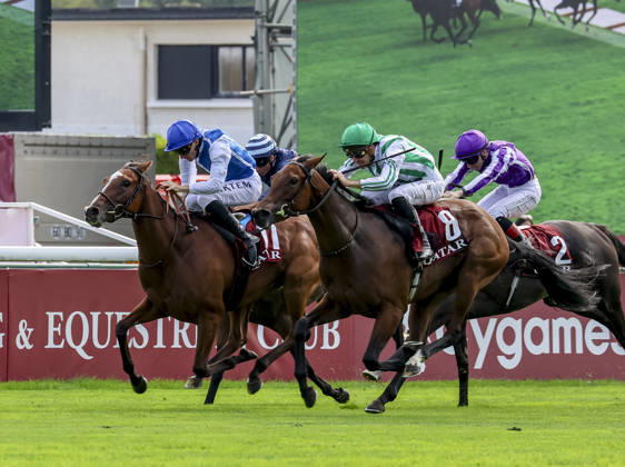 HORSE RACING 2026: Qatar Prix De Lâ€⠢Arc De Triomphe Day Longchamp OCT 04 October 4, 2026, Paris, USA: Green Empress (8) ridden by Christophe Soumillon wins the Qatar Prix Marcel Boussac (Group 1) during Qatar Prix de lâ€⠢arc de Triomphe day at Longchamp Racecourse in Paris, France on October 4, 2026. Sandra Scherning Eclipse Sportswire CSM(Credit Image:  Sandra Scherning Cal Media) Paris USA EDITORIAL USE ONLY Copyright: xx ZUMA-20261004_faf_cs17_031.jpg SandraxScherningx csmphotothree530673