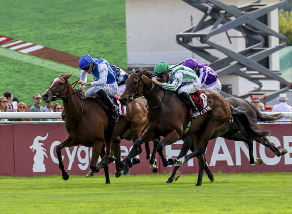 HORSE RACING 2026: Qatar Prix De Lâ€⠢Arc De Triomphe Day Longchamp OCT 04 October 4, 2026, Paris, USA: Green Empress (8) ridden by Christophe Soumillon wins the Qatar Prix Marcel Boussac (Group 1) during Qatar Prix de lâ€⠢arc de Triomphe day at Longchamp Racecourse in Paris, France on October 4, 2026. Sandra Scherning Eclipse Sportswire CSM(Credit Image:  Sandra Scherning Cal Media) Paris USA EDITORIAL USE ONLY Copyright: xx ZUMA-20261004_faf_cs17_030.jpg SandraxScherningx csmphotothree530674