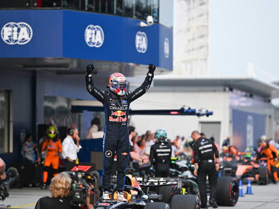 October 4, 2026, Sepang, Selangor, Malaysia: Oracle Red Bull Racing driver Max Verstappen (3) celebrates on the podium after winning the Formula 1 Gulf Air Bahrain Grand Prix in Malaysia at the PETRONAS Sepang International Circuit, in Sepang, Selangor, Malaysia. Sepang Malaysia - ZUMAk197 20261004_zsp_k197_003 Copyright: xRanjithxKumarx