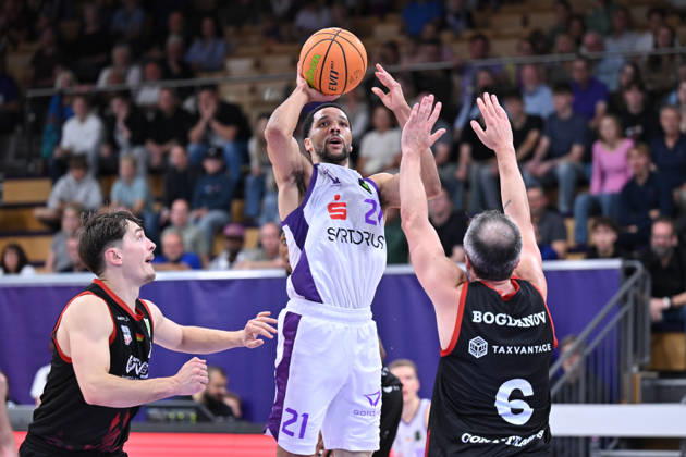 BG Göttingen vs. SBB Börde Baskets Wolmirstedt, October 4, 2026, Göttingen Basketball, 2nd Bundesliga, ProA, BG Göttingen vs. SBB Börde Baskets Wolmirstedt, Matchday 3, Sparkassen Arena, Zach Jackson, BG Göttingen, Göttingen, Lower Saxony, Germany