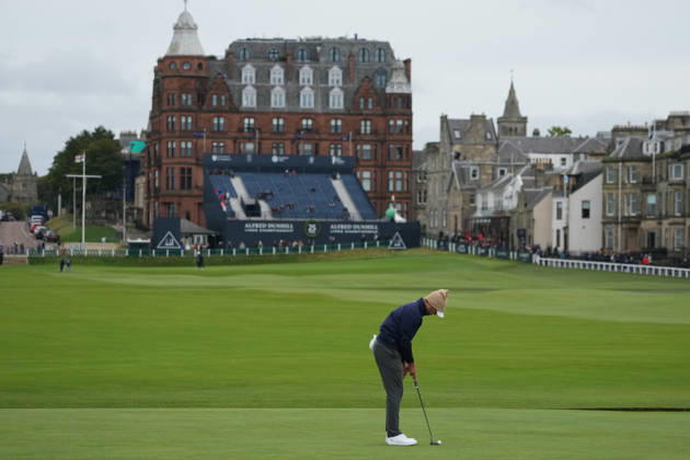 RECORD DATE NOT STATED 4th October 2026; Old Course at St Andrews, St Andrews, Scotland; DP World Tour Golf, Alfred Dunhill Links Championship, Final Day; Thomas Detry putts for birdie on the 1st hole AlecxBrown