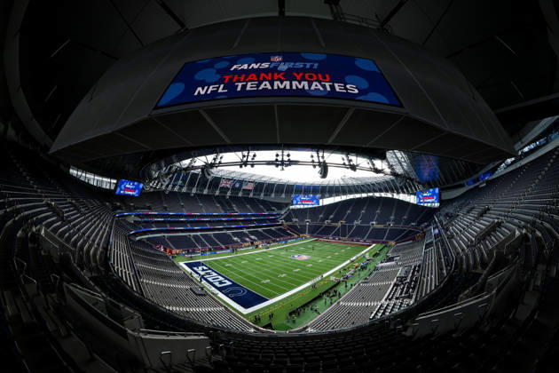 4th October 2026; Tottenham Hotspur Stadium, London, England; NFL, American Football Herren, USA International Series American Football, Washington Commanders versus Indianapolis Colts; A general view inside the stadium HenningxVonxJagow