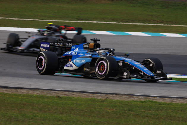 4th October 2026; Sepang IC, Kuala Lumpur, Malaysia; Formula 1, Bahrain Grand Prix, Race Day; Alexander Albon (23) of Thailand and Atlassian Williams F1 Team during the race StephenxBlackberry