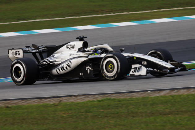 4th October 2026; Sepang IC, Kuala Lumpur, Malaysia; Formula 1, Bahrain Grand Prix, Race Day; Sergio Perez (11) of Mexico and Cadillac Formula 1 Team during the race StephenxBlackberry