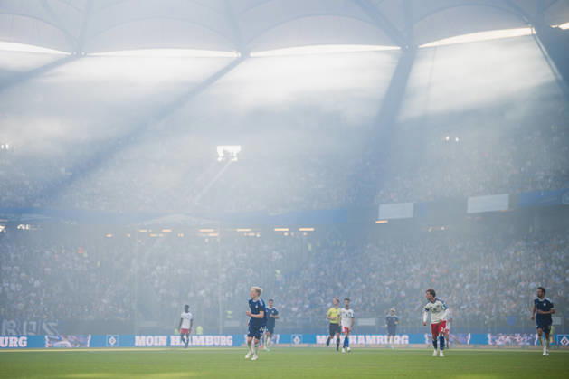 Friendly Match: Hamburger SV vs. FC Copenhagen, October 4, 2026 The Volksparkstadion Shrouded in Fog Soccer, Friendly Match: Hamburger SV vs. FC Copenhagen on October 4, 2026, at the Volksparkstadion, Hamburg DFL regulations prohibit any use of photographs as image sequences and or quasi-video Copyright: xBEAUTIFULxSPORTS Tonhäuserx