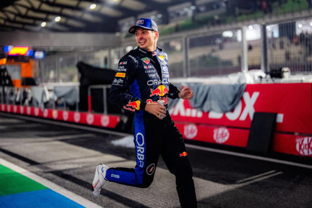 2026 Malaysian Grand Prix - Max Verstappen celebration of MAX VERSTAPPEN 1 (NED) of Oracle Red Bull Racing (Red Bull Racing RB22) win with the red bull team in front of their garage on Sunday Race Day during the 2026 Formula 1 Gulf Air Bahrain Grand Prix in Malaysia at Sepang International Circuit in Kuala Lumpur, Malaysia, on October 4, 2026. Photo by Antoine LAPEYRE Reveries Agency ABACAPRESS.COM Kuala Lumpur Malaysia Copyright: xAntoinexLapeyre ReveriesxAgency ABACAx