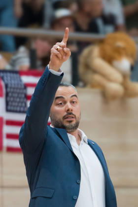 Timur Topal, Head Coach of the Lions, Halfit Lions vs. TK Hannover Luchse, Women s Basketball, 1st Bundesliga, DBBL, Matchday 1 of the 2026–27 season, April 10, 2026, SWH Arena, Saxony-Anhalt, Germany