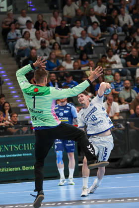 Levin Wanner TBV Lemgo Lippe, 18 GER, TVB Stuttgart vs. TBV Lemgo Lippe, Handball, Opel Handball Bundesliga, Matchday 6, 2026–2027 Season, October 4, 2026 GER, TVB Stuttgart vs. TBV Lemgo Lippe, Handball, Opel Handball Bundesliga, Matchday 6, 2026–2027 season, October 4, 2026 Stuttgart Copyright: xEibner-Pressefoto SoerenxHerwegx EP_SHG
