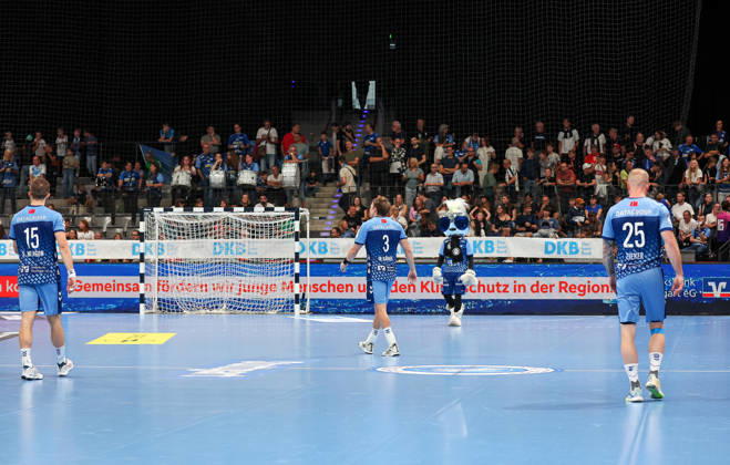 October 4, 2026, Germany, Stuttgart, Opel HBL, 2026–2027 Bundesliga, TVB Stuttgart vs. TBV Lemgo Lippe, Disappointment for TVB