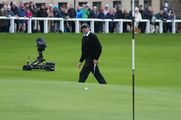 RECORD DATE NOT STATED 4th October 2026; Old Course at St Andrews, Mount Melville, Scotland; DP World Tour Golf, Alfred Dunhill Links Championship, Final Day; Casey Jarvis putts for eagle on the 18th hole AlecxBrown
