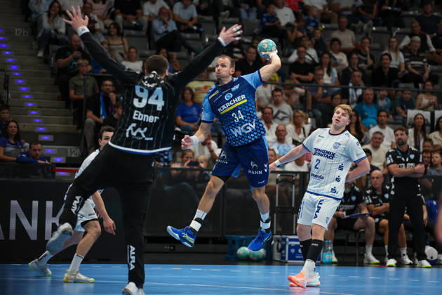 Kai Haefner, TVB Stuttgart, 34 (GER), TVB Stuttgart vs. TBV Lemgo Lippe, Handball, Opel Handball Bundesliga, Matchday 6, 2026–2027 Season, October 4, 2026 GER, TVB Stuttgart vs. TBV Lemgo Lippe, Handball, Opel Handball Bundesliga, Matchday 6, 2026–2027 season, October 4, 2026 Stuttgart Copyright: xEibner-Pressefoto SoerenxHerwegx EP_SHG