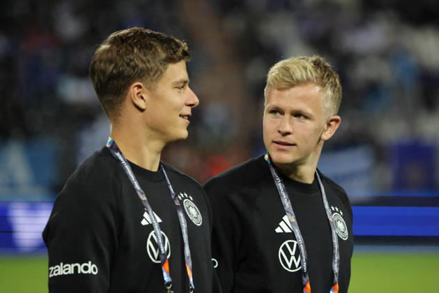 October 4, 2026, Soccer, Men s, 2027 UEFA Nations League, Greece vs. Germany, Finn Dahmen (Germany), Jonathan Burkardt (Germany), Thessaloniki, Toumba Stadium, Thessaloniki, Greece, GRE Copyright: xSebastianxBachx