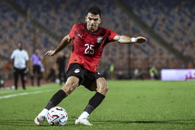 Cairo Egypt South Africa Match Egyptian midfielder Ahmed Sayed Zizo kicks the ball during a match against South Africa at Cairo International Stadium in Cairo, Egypt on October 4, 2026. The International Friendly, Länderspiel, Nationalmannschaft match serves as preparation for both national teams ahead of upcoming regional and continental football competitions. Cairo Cairo Egypt Copyright: xMostafaxElxShahatx