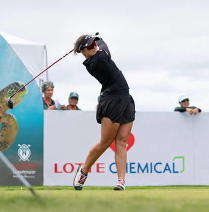 October 4, 2026, Honolulu, Hawaii, USA: CAROLINA MELGRATI tees off at the 1st tee box for Round 4 at the 2026 Lotte Championship at Hoakalei Country Club, Ewa Beach, Hawaii, USA. 2026 Lotte Championship Presented By Hoakalei - ZUMAm310 20261004_zsp_m310_010 Copyright: xElliotxMilesx