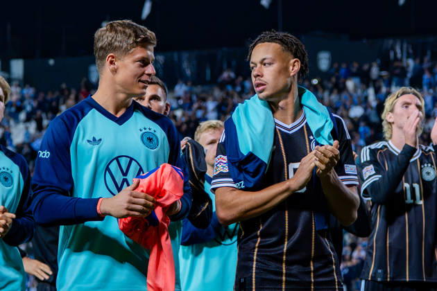 Nations League, Group A, Matchday 4, Greece vs. Germany at Toumba Stadium in Thessaloniki Waldemar Anton (Germany) Philipp Treu (Germany) Finn Dahmen (Germany) Derry Scherhant (Germany) Nick Woltemade (Germany) Said El Mala (Germany) Copyright: xBahhoxKarax