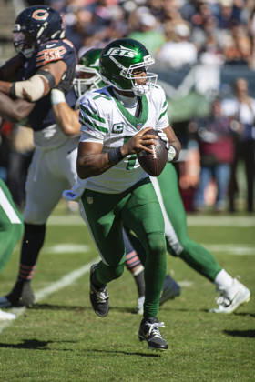 October 4, 2026: New York Jets quarterback Geno Smith (7) in action during the NFL, American Football Herren, USA game against the Chicago Bears in Chicago, IL. CSM NFL 2026: Jets Vs Bears OCT 04  - ZUMAc04_ 20261004_zma_c04_252 Copyright: xMikexWulfx