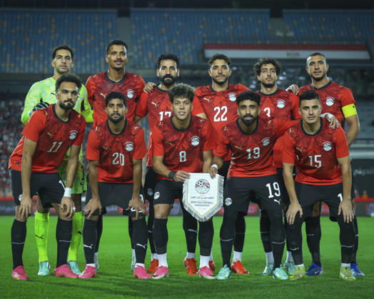 Egypt v South Africa - International Friendly, Länderspiel, Nationalmannschaft Egypt team lineup, Mannschaftsbild, Totale photo before the international friendly match between Egypt and South Africa at Cairo International Stadium, Cairo, Egypt Cairo Cairo EGYPT Copyright: xMohamedxTageldinx