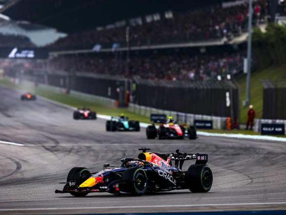 KUALA LUMPUR, MALAYSIA - OCTOBER 04: Max Verstappen of the Netherlands driving the (3) Oracle Red Bull Racing RB22 during the race of the FIA Formula 1 Grand Prix of Bahrain in Malaysia at the Sepang Circuit on October 04, 2026 in Kuala Lumpur, Malaysia. (Photo by Qian Jun SPP-Paddocker) Copyright: xQianxJun SPP-Paddockerx Sportspressphoto_SPR246486