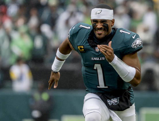 October 4, 2026, Philadelphia, Pa, USA: Oct 4, 2026; Philadelphia, PA, USA; Philadelphia Eagles quarterback Jalen Hurts warms up before the Rams 24-20 win against the Eagles at Lincoln Financial Field. Mandatory Credit: -Cal Media Philadelphia USA - ZUMAcs17 20261004_faf_cs17_198 Copyright: xScottxSeriox