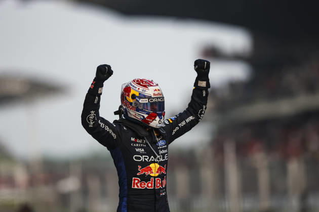 F1 - BAHRAIN GRAND PRIX IN MALAYSIA 2026 VERSTAPPEN Max (nld), Red Bull Racing Ford RB22, portrait celebrates his victory during the 2026 Formula 1 Bahrain Grand Prix in Malaysia, 16th round of the 2026 Formula One World Championship, WM, Weltmeisterschaft from October 2 to 4, 2026 on the Sepang International Circuit, in Sepang, Malaysia - SepangMalaysia Copyright: xXavixBonillax